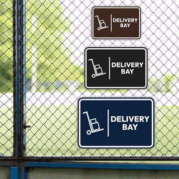 Signs ByLITA Classic Framed Delivery Bay Door or Wall Sign Easy Installation | Health And Safety | Building And Hospitality Signs